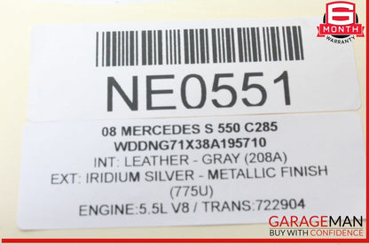07-13 Mercedes W221 S550 S400 S600 Rear Left or Right Side Window Control Switch