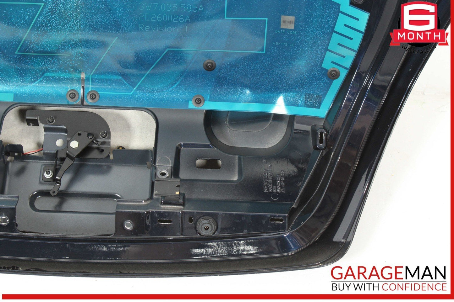07-12 Bentley Continental GTC Convertible Trunk Lid Panel Assembly Blue OEM