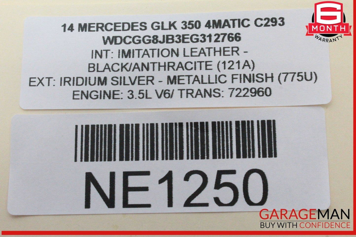 14-16 Mercedes X204 GLK350 4MATIC Speedometer Odometer Instrument Cluster OEM