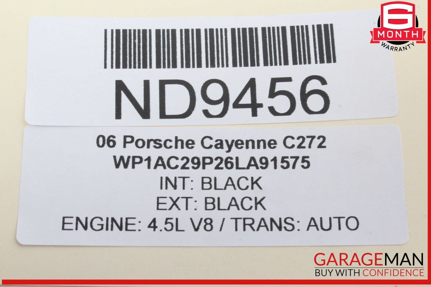 03-10 Porsche Cayenne 955 Steering Column Control Switches Assembly Black OEM