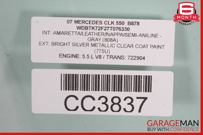 03-09 Mercedes W209 CLK550 CLK500 CLK350 Front Right Side Door Window Glass OEM