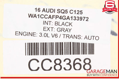 14-17 Audi SQ5 Upper Radiator Support  Panel Cover OEM