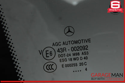 10-15 Mercedes X204 GLK350 4MATIC Rear Left Driver Side Quarter Window Glass OEM