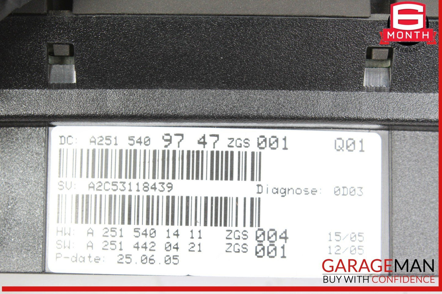 06-07 Mercedes W251 R500 R350 Instrument Cluster Speedometer 2515409747 OEM