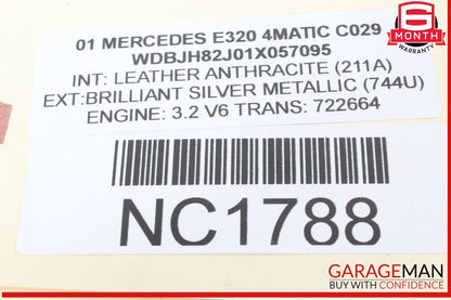 98-02 Mercedes W210 E320 4MATIC Steering Column Trim Cover Panel Black OEM
