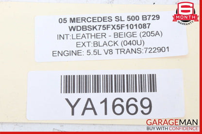 03-12 Mercedes R230 SL550 SL65 AMG Front Left SAM Fuse Box Control Module Assy