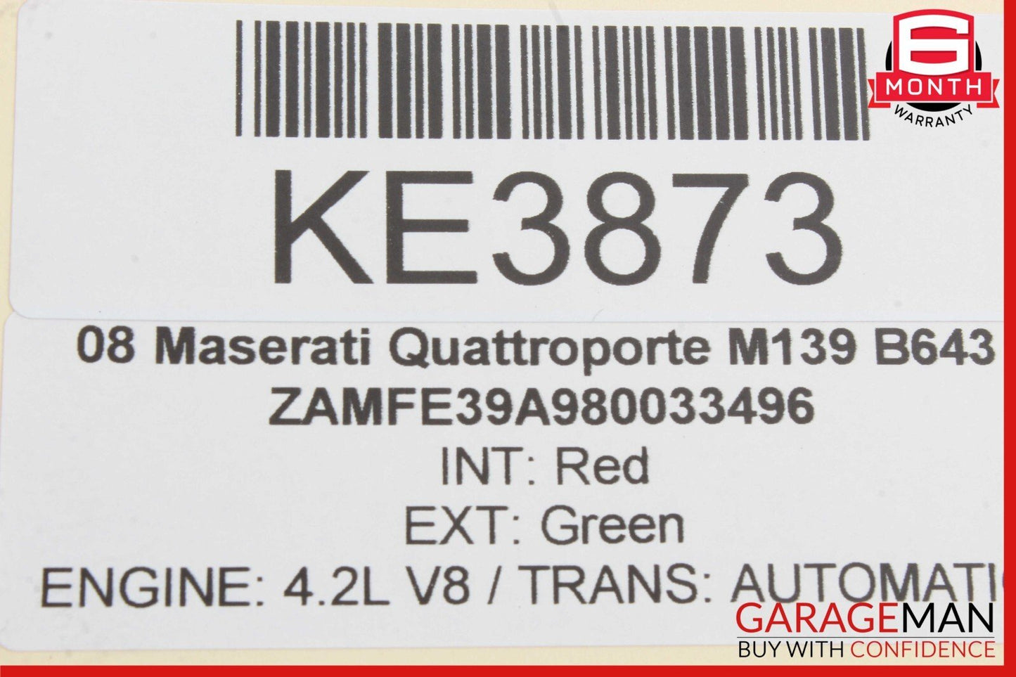 03-08 Maserati Quattroporte M139 Front Left Driver Side Seat Belt Black OEM
