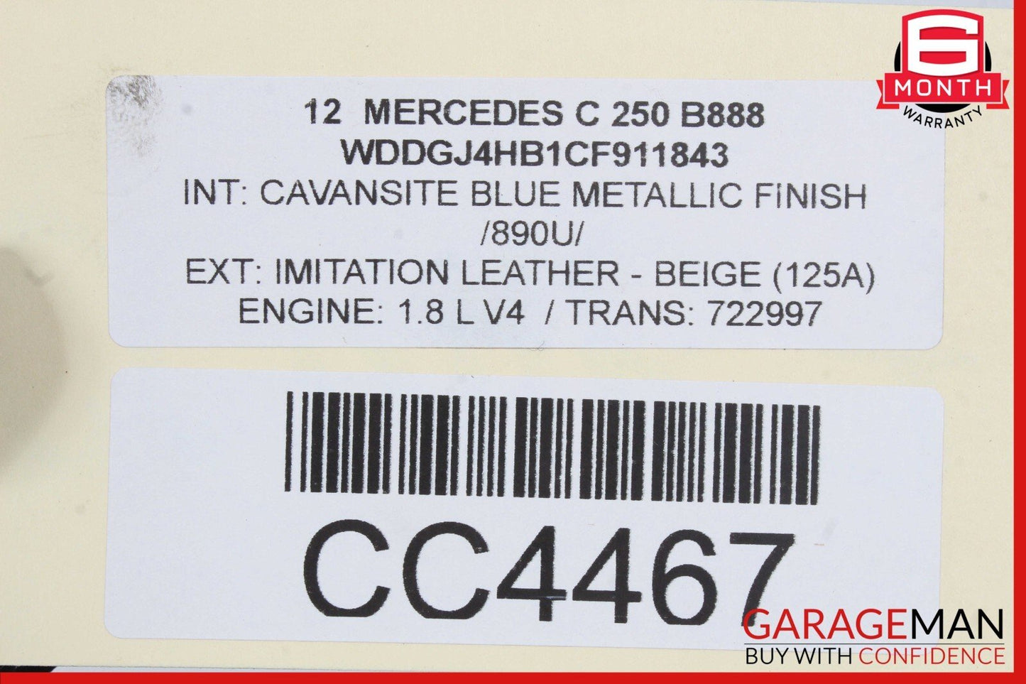 12-15 Mercedes W204 C250 SLK250 722.9 7G Automatic Transmission 722.997 OEM 107k