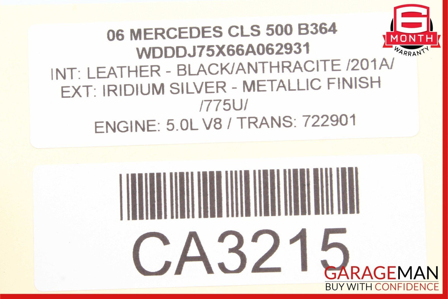 03-11 Mercedes W219 CLS500 Front Left Side Suspension Upper Control Arm RWD OEM