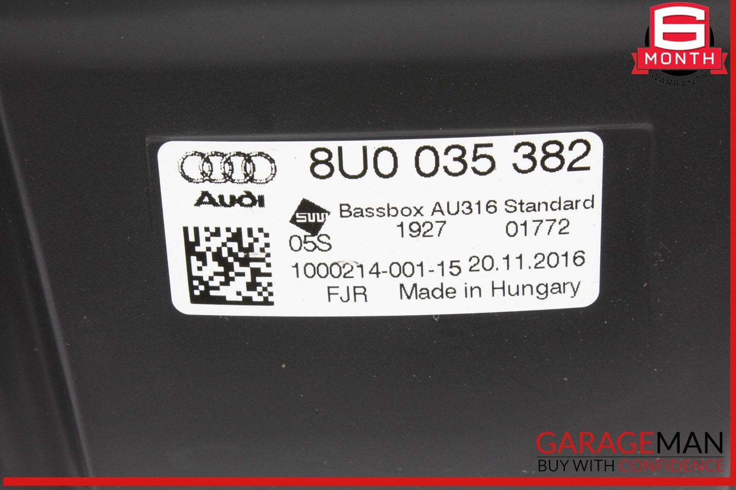 15-18 Audi Q3 Quattro Rear Subwoofer Sub Woofer Speaker Bass Box 8U0035382 OEM
