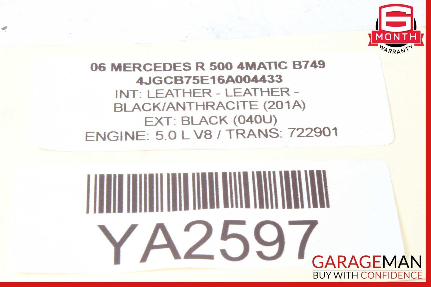 06-11 Mercedes W251 R500 Power Brake Booster Master Cylinder Assembly