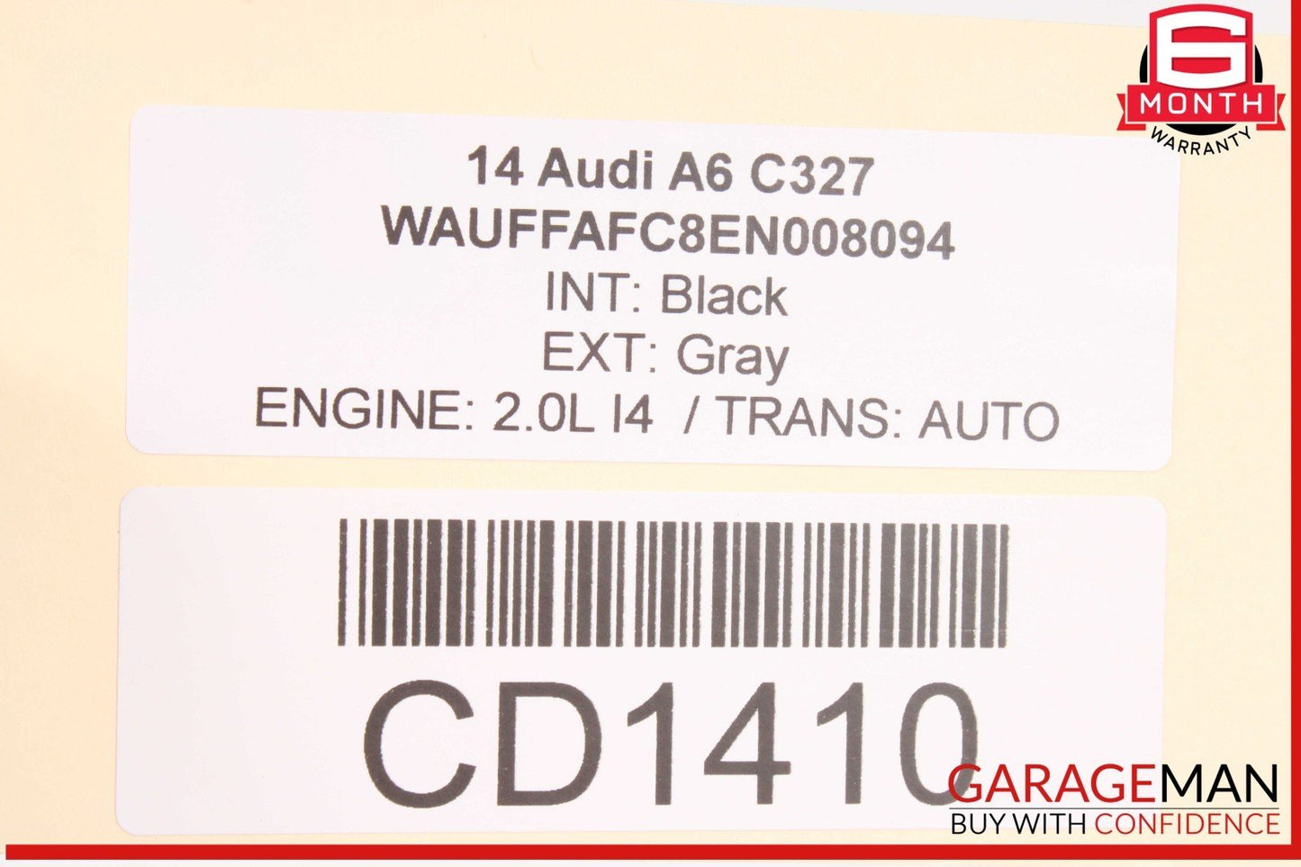 12-18 Audi A6 S6 Front Left Driver Side Fender Panel Black OEM