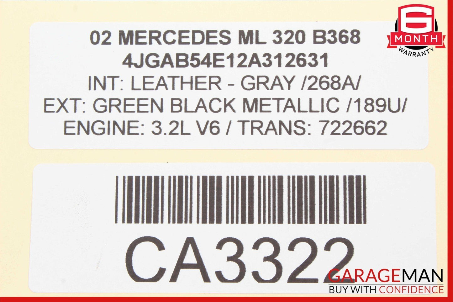98-05 Mercedes W163 ML320 ML500 Rear Left Top Upper Control Arm 1633520401 OEM