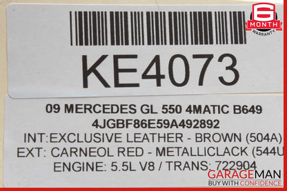 07-09 Mercedes X164 GL450 R350 ML350 DVD Video Player 1648707989 OEM