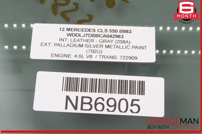 12-18 Mercedes W218 CLS550 Front Right Passenger Side Door Window Glass OEM