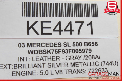 03-06 Mercedes R230 SL500 Steering Column Combination Switch Assembly OEM