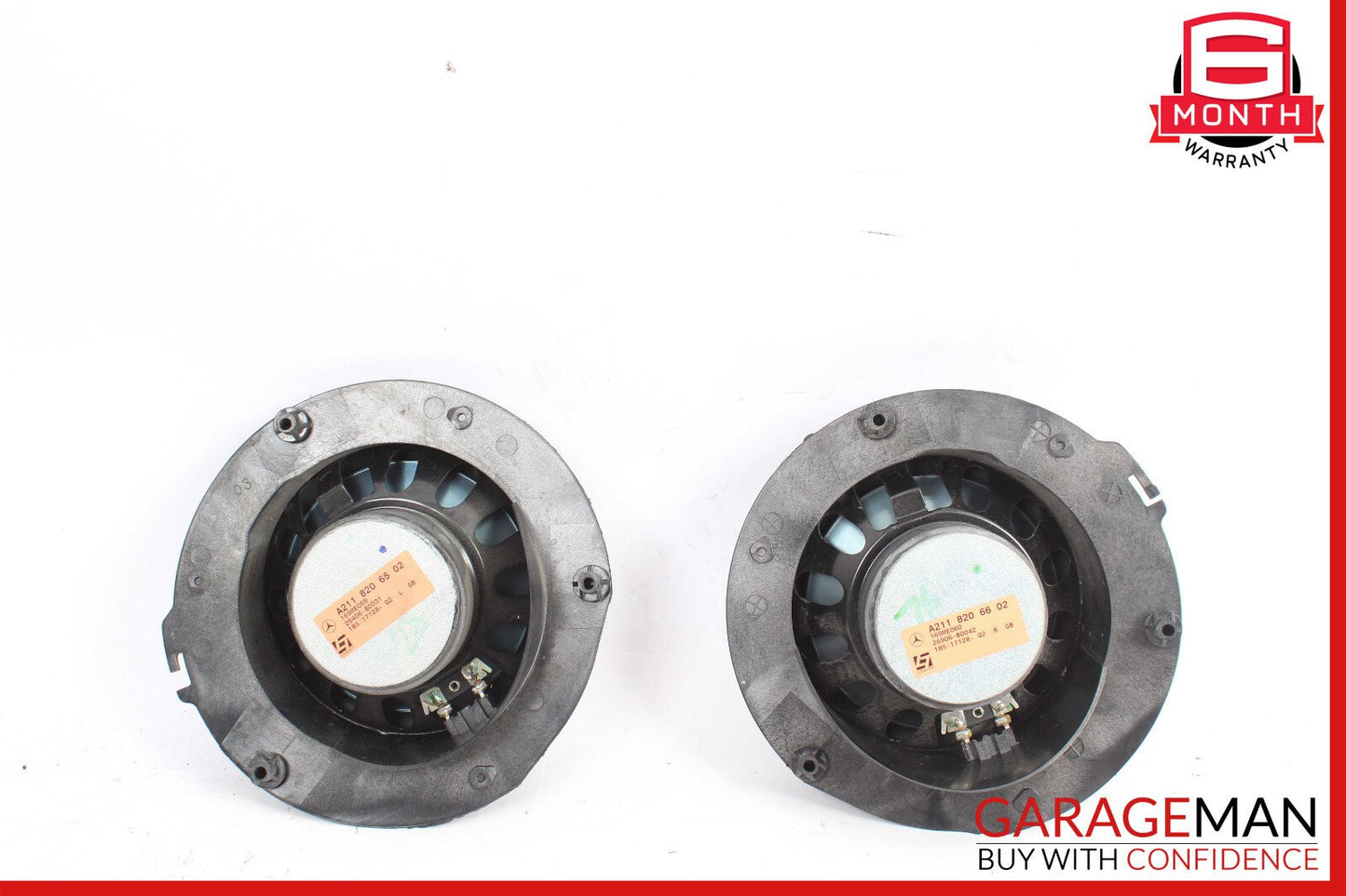 07-09 Mercedes W211 E350 Front Left & Right Door Audio Sound Speakers Set of 2