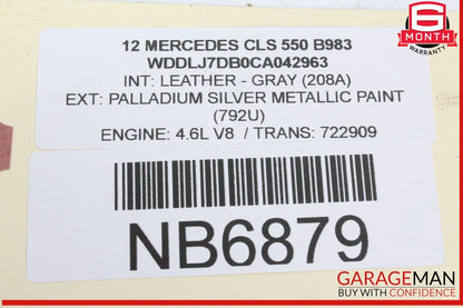 12-14 Mercedes W218 CLS550 CLS500 CLS63 AMG Rear Trunk Left Side Cover Trim OEM