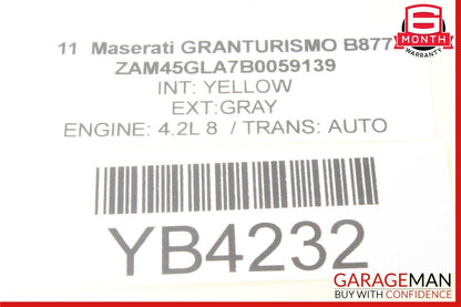 08-18 Maserati GranTurismo M145 Coupe Front Right Side Seat Belt Black OEM
