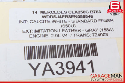 14-19 Mercedes W117 CLA250 CLA200 Power Brake Booster Master Cylinder Reservoir