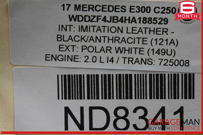 17-20 Mercedes W213 E300 Front Right Interior Door Panel OEM