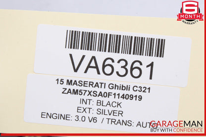 13-17 Maserati Ghibli Front Overhead Over Head Dome Light Lamp 670024714 OEM