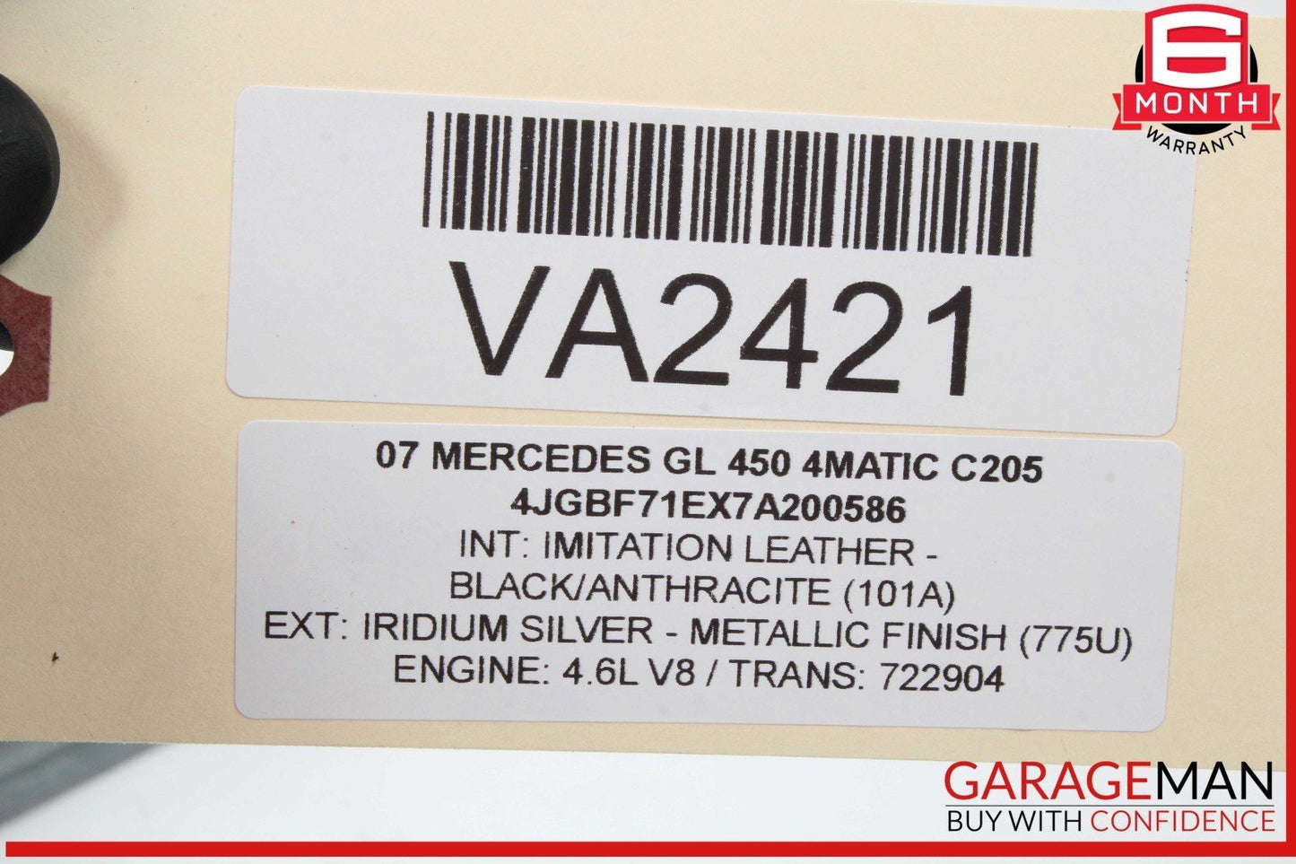 06-12 Mercedes X164 GL450 4MATIC Trunk Lid Hydraulic Pump Motor Cylinder