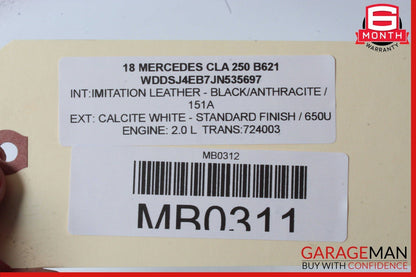 12-20 Mercedes W117 CLA250 GL450 ML550 Seat Control Module Front Right Side OEM