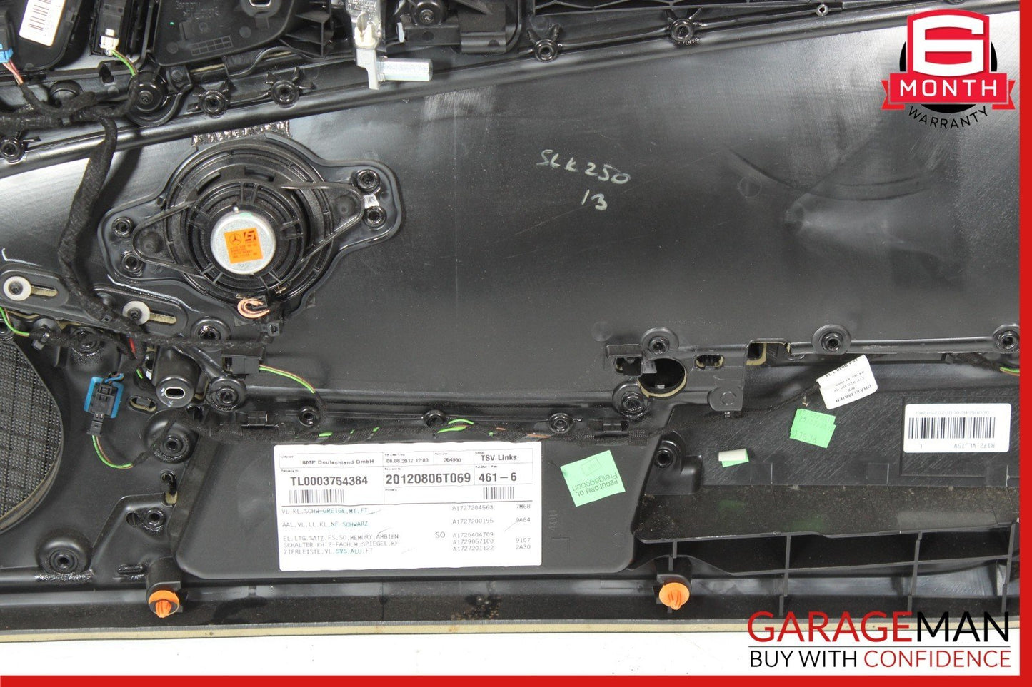 12-16 Mercedes R172 SLK250 SLK300 Front Left Interior Door Panel Assy Black OEM