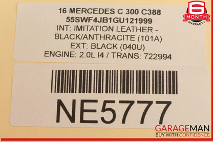 15-20 Mercedes W205 C300 GLC300 Rear Left Side Door Window Regulator Motor OEM