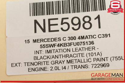 15-20 Mercedes W205 C300 4MATIC Front Left Side Radiator Core Support Bracket