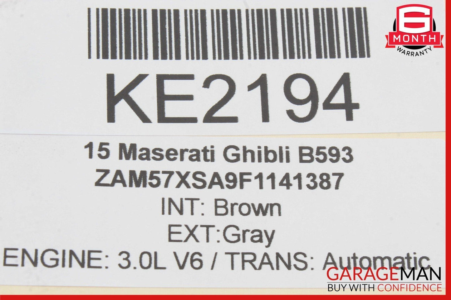 14-17 Maserati Ghibli M157 V6 3.0 Engine Motor Cover Shield Guard Trim Panel