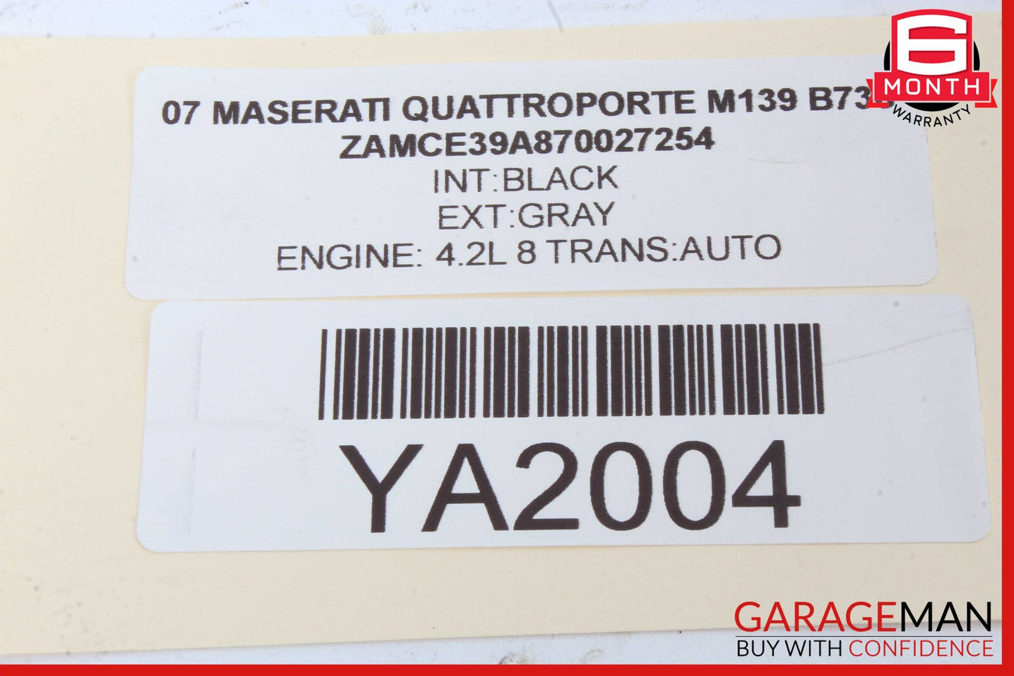 03-19 Maserati Quattroporte M139 Interior Overhead Dome Light Lamp OEM
