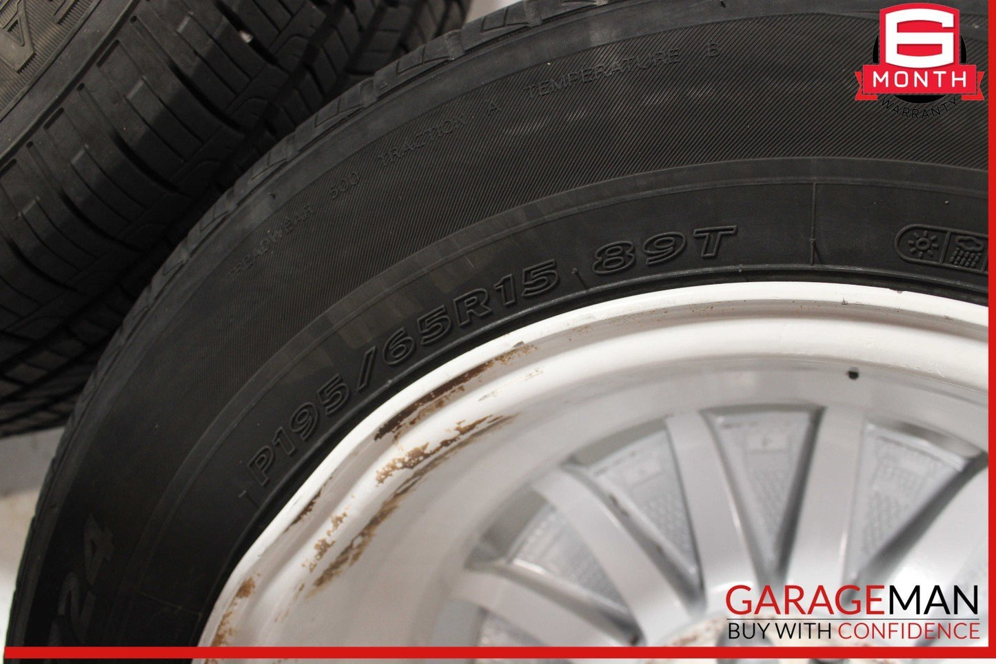 85-93 Mercedes W201 190E 190D Wheel Tire Rim Set of 4 Pc R15 OEM