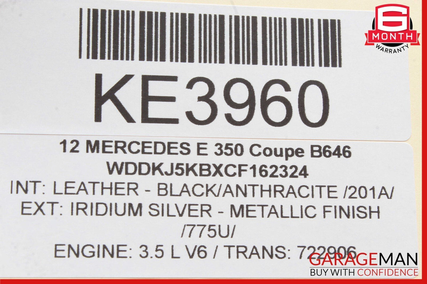 10-17 Mercedes W212 E350 E550 Upper Panoramic Sunroof Sun Roof Motor Unit