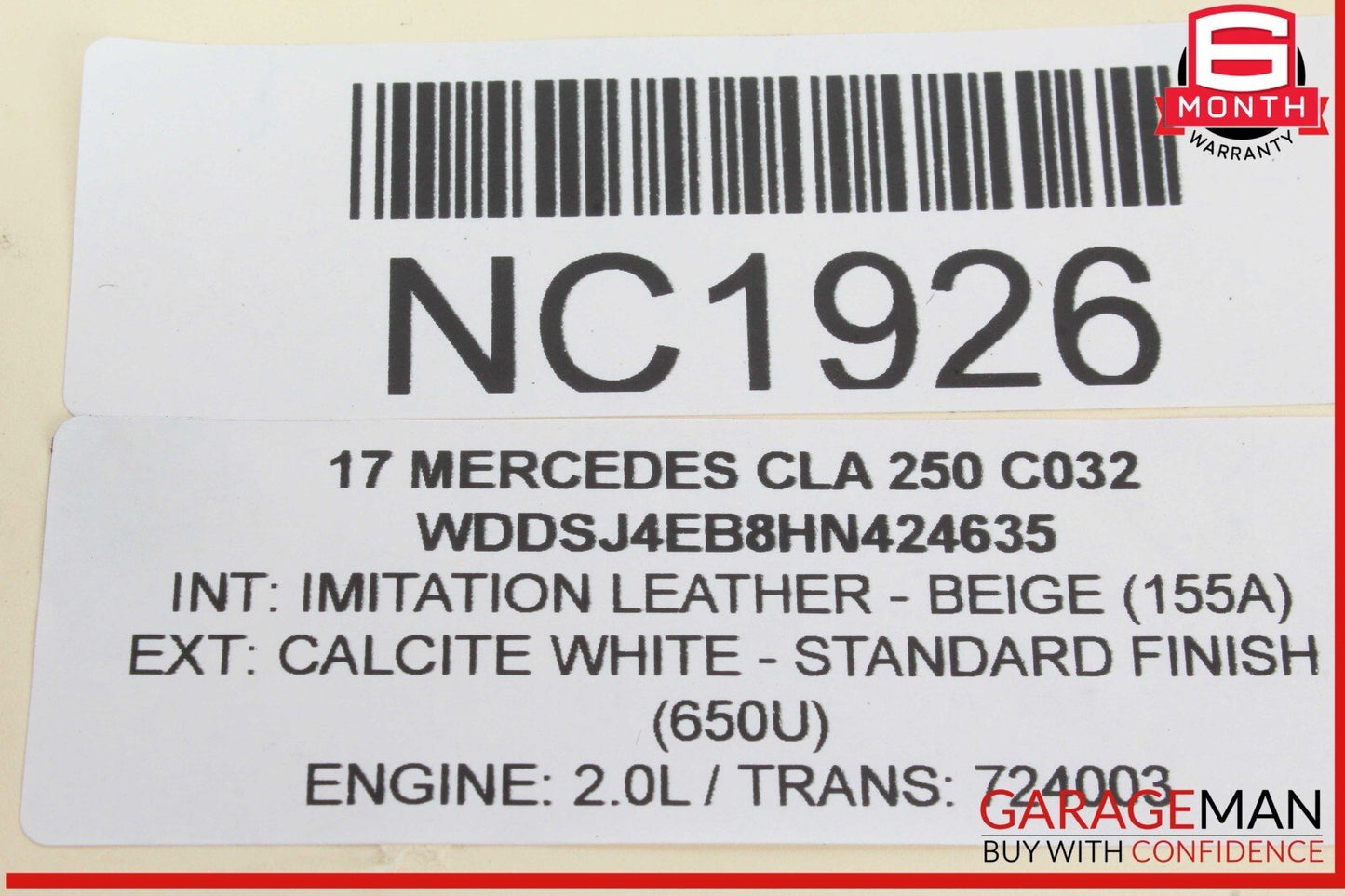 14-19 Mercedes W117 CLA250 CLA200 Left Driver Side Rear View Door Mirror OEM