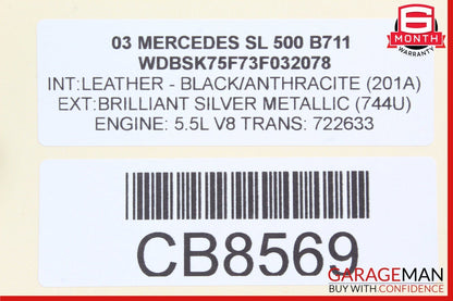 03-06 Mercedes R230 SL500 SL55 Front Left Exterior Door Handle Keyless Go OEM