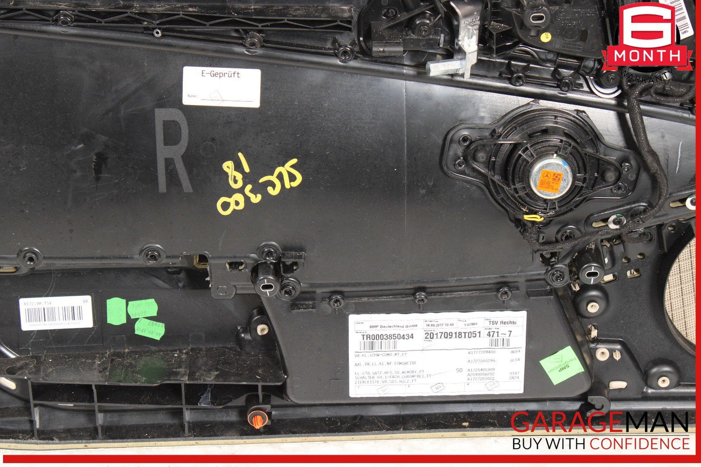 17-20 Mercedes R172 SLC300 SLC180 Right Passenger Interior Door Panel OEM