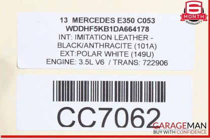 12-16 Mercedes W212 E350 C350 3.5L V6 RWD Engine Motor Block Assembly 210k