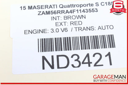 14-17 Maserati Quattroporte S Right Passenger Side B Pillar AC Air Vent Grille