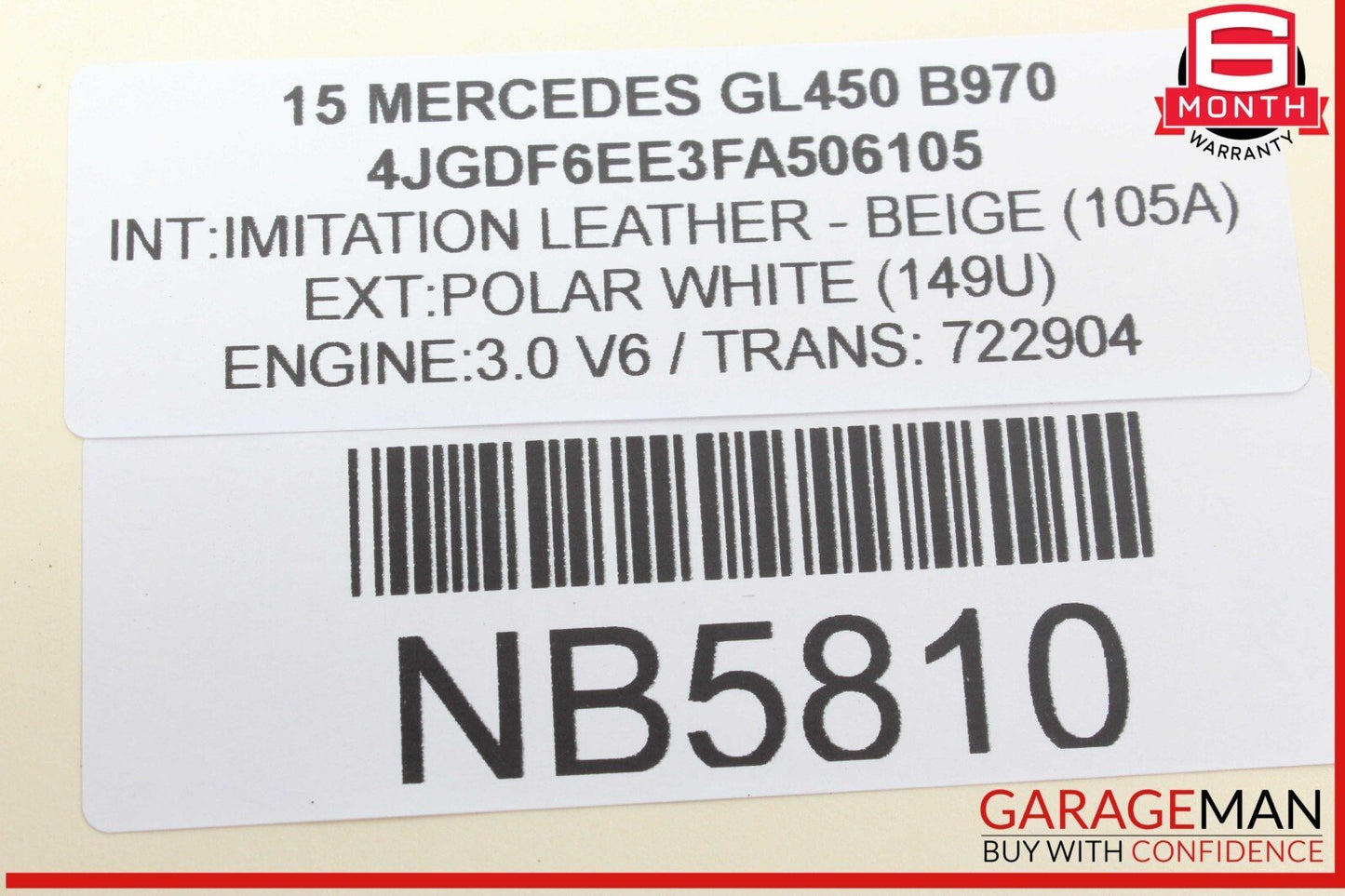 13-16 Mercedes X166 GL450 GL550 Front Left Side Headlight Lamp Halogen OEM