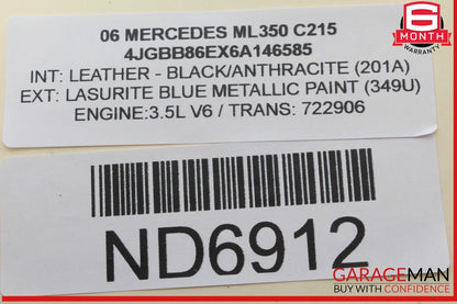 06-08 Mercedes W164 ML350 Front Left Driver Side Headlight Lamp Halogen OEM