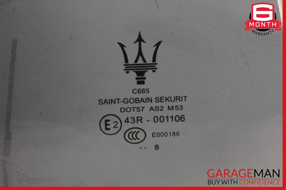 14-24 Maserati Ghibli Rear Right Passenger Side Door Glass Window OEM