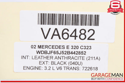 96-02 Mercedes W210 E320 E420 Rear Left Exterior Door Handle Black OEM
