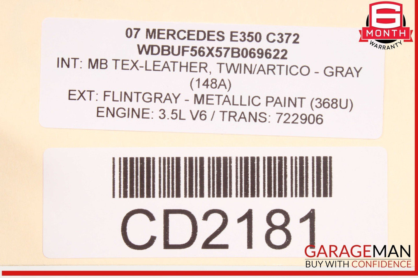 03-09 Mercedes W211 E350 Front Radiator Clip Support Reinforcement Bar Assembly