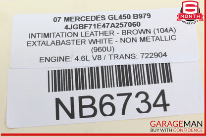 07-09 Mercedes X164 GL450 GL550 Rear Left Side Tail Light Lamp 1648200564 OEM