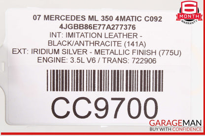 06-08 Mercedes W164 ML350 ML320 Front Bumper Cover Assembly Base OEM