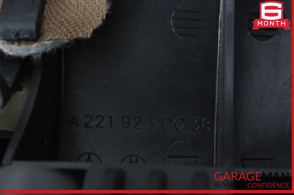 07-09 Mercedes W221 S550 S600 Rear Seat Cushion Armrest Top Cover Brown OEM