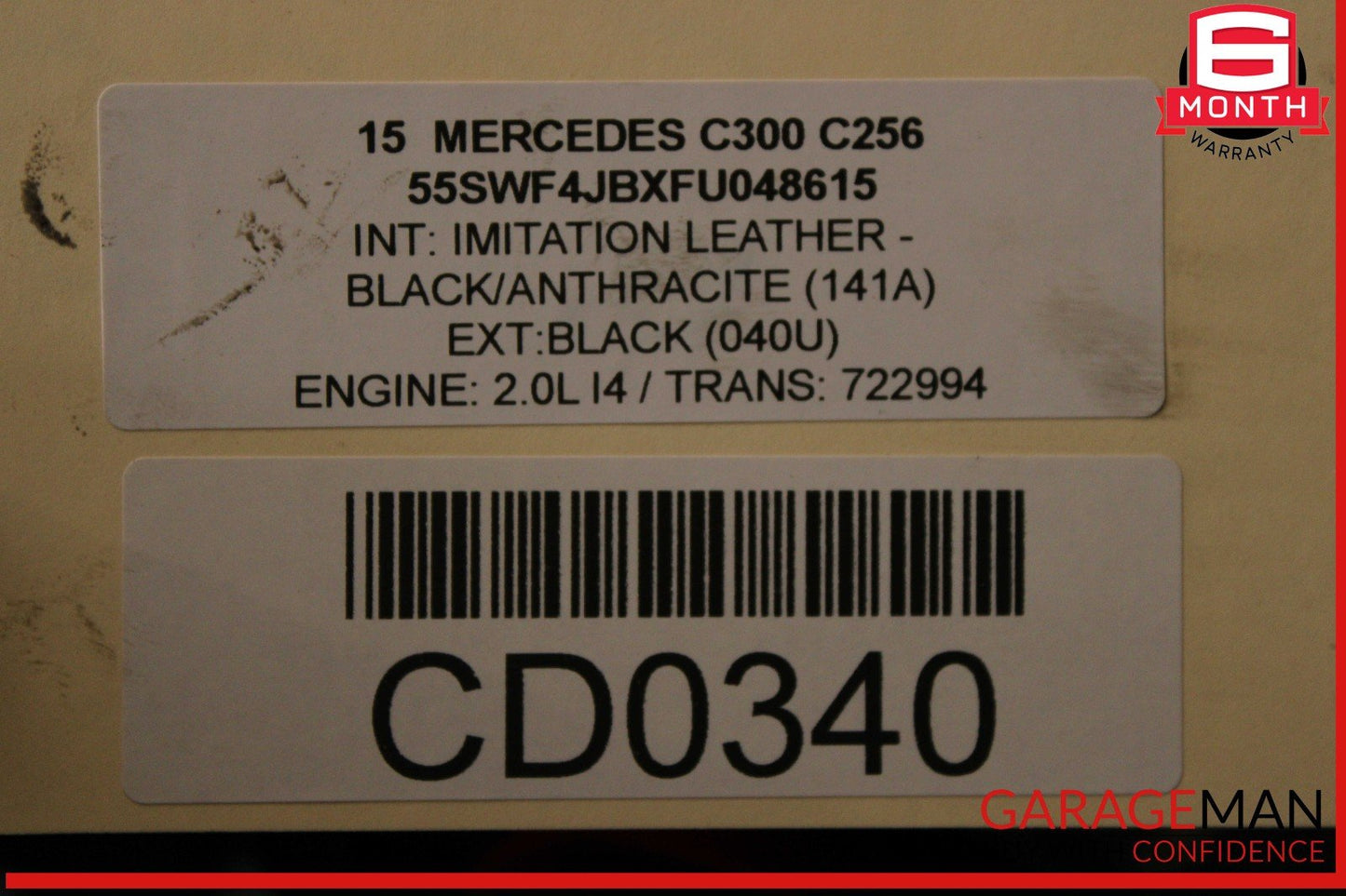 15-17 Mercedes W205 C300 2.0L RWD Rear Differential Diff Axle Carrier OEM