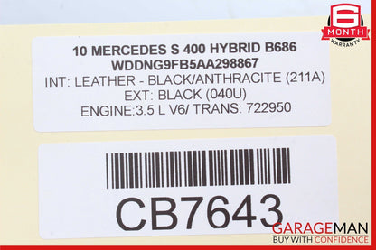10-13 Mercedes W221 S400 S550 Dashboard Glove Box Storage Tray Compartment OEM